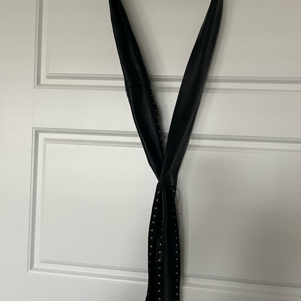 Black Studded Leather belt